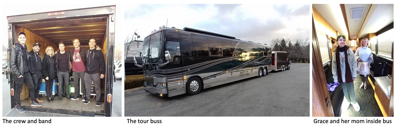 Crew and tourbus